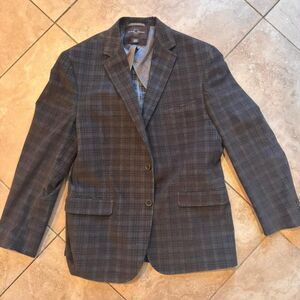 Black Brown 1826 Men’s XL Blazer – Plaid Lined, Two-Button, Classic Fit